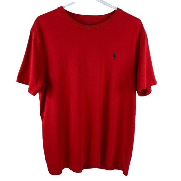 Vintage Polo Ralph Lauren Single Stitch Prep Yacht Frat Red Spring T-Shirt Men L - Picture 10 of 12